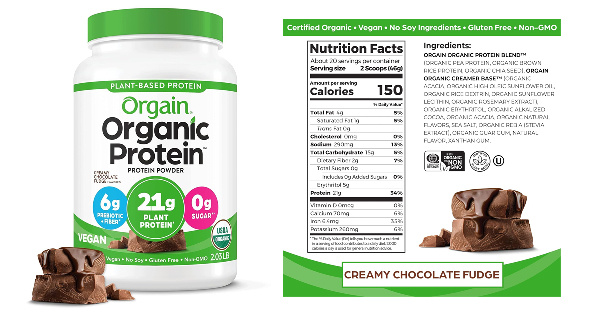 Best selling vegan protein powder - Orgain Organic Vegan Protein Powder
